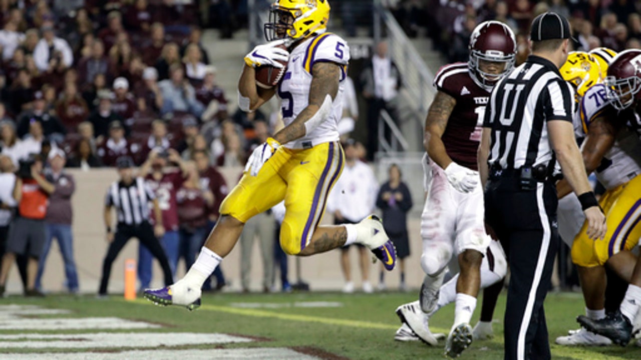Guice runs for LSU-record 285 yards, No. 25 Tigers roll